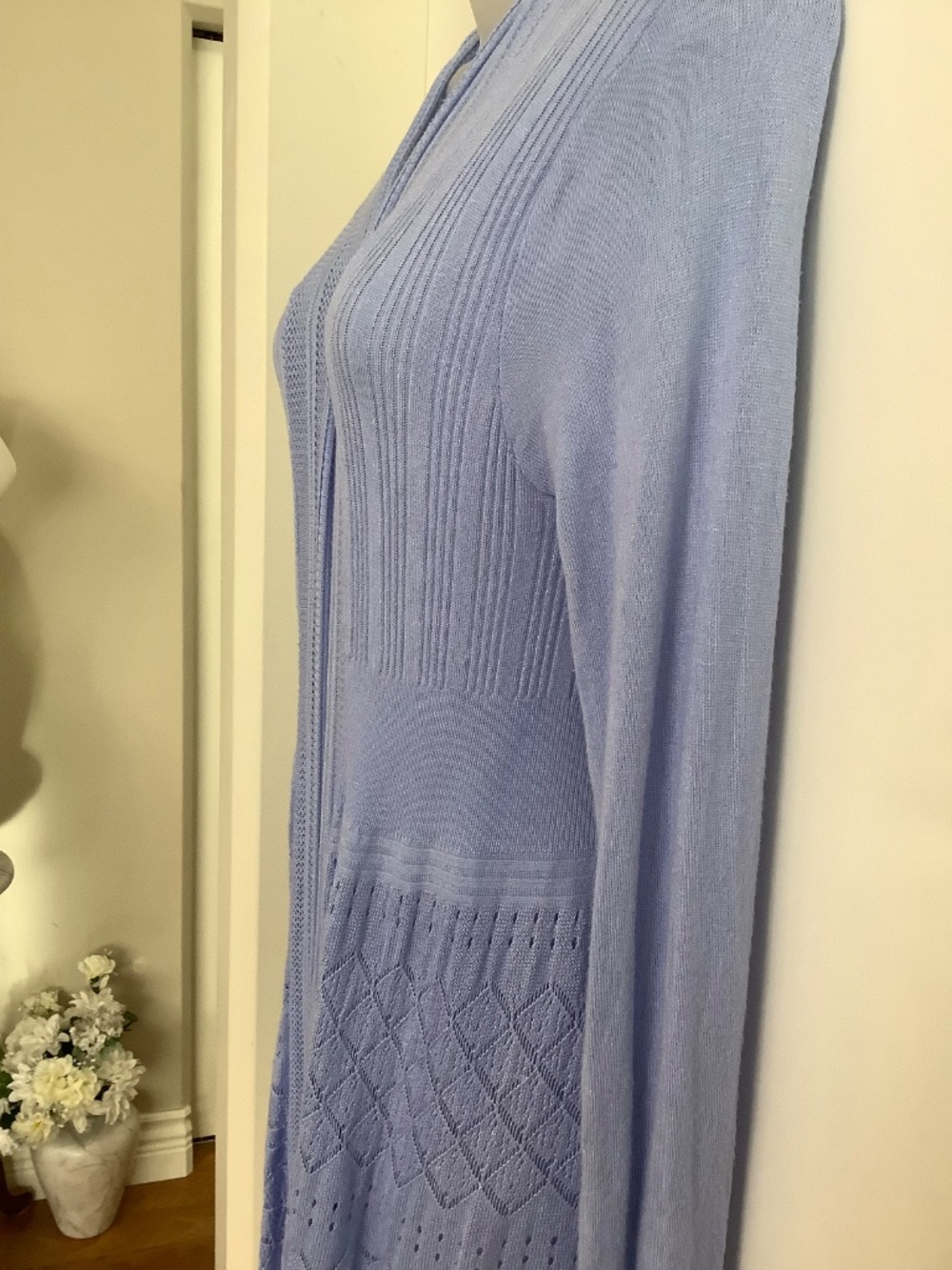 Cherie Bliss Mauve Crochet Cardigan Small - Picture 6 of 11